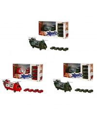 GARAJ SET POLİS AMBULANS ASKER TAŞIYICI HELİKOPTER ARB 3R