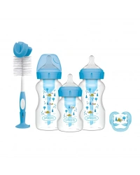 Geniş Ağız Anti Kolik Options+ PP Biberon Hediye Seti Mavi