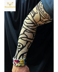 Giyilebilir Kol Dövmesi Çorap Dövme 3D Baskılı Kol Bacak Dövme 2 Adet Model 12