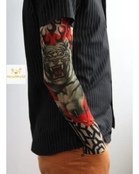 Giyilebilir Kol Dövmesi Çorap Dövme 3D Baskılı Kol Bacak Dövme 2 Adet Model 8