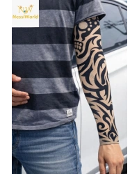 Giyilebilir Kol Dövmesi Çorap Dövme 3D Baskılı Kol Bacak Dövme 2 Adet Model 9