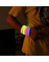 Glow Partisi Fosforlu Ekstra Kalın Bileklik 6 Renk 6’lı Set – Baskı Yapılabilir