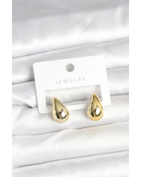 Gold Renk Damla Küpe 17 mm