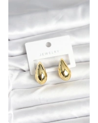 Gold Renk Damla Küpe 24 mm