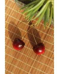 Gold Renk Kiraz Model Kadın Küpe