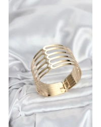 Gold Renk Pirinç Kaburga Model Kadın Bileklik