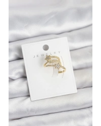 Gold Renk Zirkon Taşlı Yıldız Model Kıkırdak Earcuff Küpe