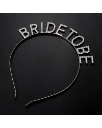 Gümüş Kaplama Kristal Taşlı Bride To Be Gelin Tacı 16x17 cm