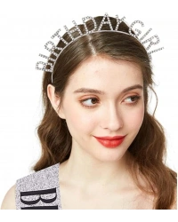 Gümüş Kristal Taşlı Birthday Girl Doğum Günü Tacı İthal Ürün A Kalite 17x16 cm