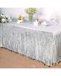 Gümüş Metalize Masa Eteği 275x75 cm – Kendinden Yapışkanlı