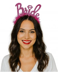 Gümüş Renk Bekarlığa Veda İtalik Yazı Alyanslı Bride Taç