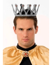 Gümüş Renk Çocuk ve Yetişkin Uyumlu Kral Tacı