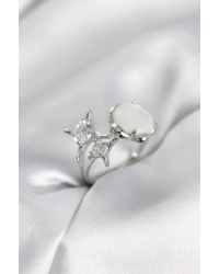 Gümüş Renk Kutup Yıldızı Model Kadın Yüzük