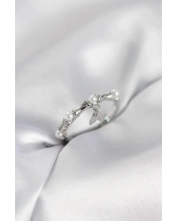 Gümüş Renk Sallantılı Kemik Model Kadın Yüzük