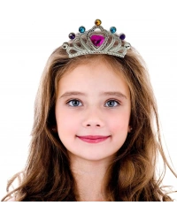 Gümüş Renk Taraklı Model Prenses Kraliçe Tacı 1 No 12x7 cm