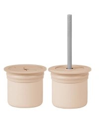 Ham+Hüp Pipetli Silikon Bardak Seti Bubble Beige / Powder Grey