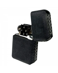 Handmade El Yapımı Hakiki Deri Zippo Modeli Çakmak - AG02001 - Antrasit