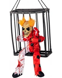 Hareketli Sesli Sensörlü Mahkum Joker İskelet Dekorasyon 22x27 cm