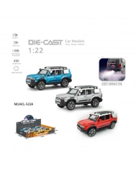 HCL-522A Çek Bırak 1:22 Sesli Ve Işıklı Buharlı Off-Road Metal Jeep