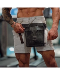 İsme Özel All in One Bel ve Bacak Çantası - %100 Deri - AC15001 - Antrasit