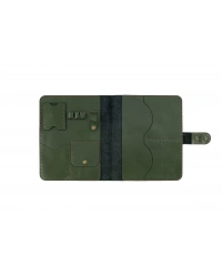 İsme Özel Çıtçıtlı Fonksiyonlu iPad Organizer - %100 Tiesto Deri - ET01003 - Haki