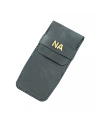 İsme Özel Çok Amaçlı Aksesuar Kılıfı - %100 Rainbow Deri - AK01002 - Lacivert