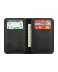 İsme Özel Dikey Mini Cüzdan - %100 Rainbow Deri - A010005 - Antrasit