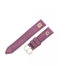 İsme Özel El Dikişli Saat Kordonu - %100 Çift Kat Deri - AG03003 - Mor