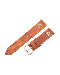 İsme Özel El Dikişli Saat Kordonu - %100 Çift Kat Deri - AG03003 - Tobacco