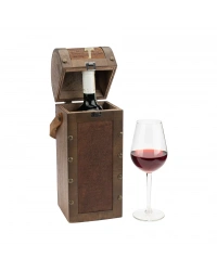 Oval Kapaklı Tekli Şaraplık - HH06004 - Kahverengi