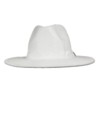 İsme Özel Panama Fötr Şapka - AB01004 - Beyaz