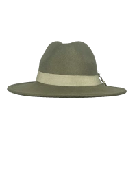 İsme Özel Panama Fötr Şapka - AB01004 - Haki