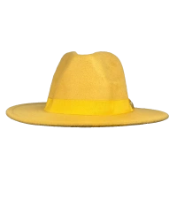 İsme Özel Panama Fötr Şapka - AB01004 - Sarı