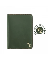 İsme Özel Pasaport Kılıfı - %100 Tiesto Deri - AK02001 - Haki