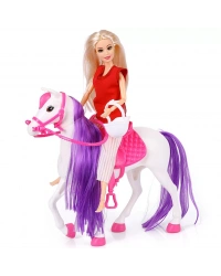 Jasmine Atlı Bebek Beyaz-Pembe