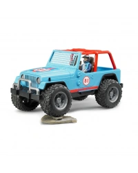 Jeep Cross Mavi Safari Aracı Ve Kasklı Pilotu