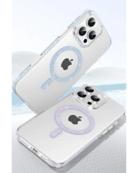 Joko Apple iPhone 14 Move Taşlı Magsafe Kapak - Pembe