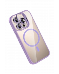 Joko Apple iPhone 14 Pro Max Remim Lensli Magsafe Standlı Kapak - Lila