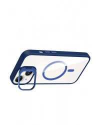 Joko Apple iPhone 15 Plus Remim Lensli Magsafe Standlı Kapak - Lacivert