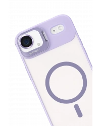 Joko Apple iPhone 17 Air Remim Lensli Magsafe Standlı Kapak - Lila