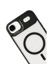 Joko Apple iPhone 17 Air Remim Lensli Magsafe Standlı Kapak - Siyah