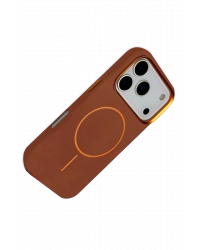 Joko Apple iPhone 17 Pro Luno Deri Magsafe Kapak - Kahverengi