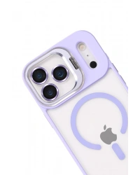 Joko Apple iPhone 17 Pro Remim Lensli Magsafe Standlı Kapak - Lila