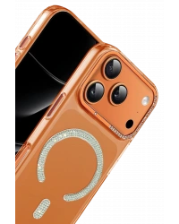 Joko Apple iPhone 17 Pro Tash Diamond Magsafe Kapak - Turuncu