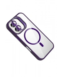 Joko Apple iPhone 17 Remim Lensli Magsafe Standlı Kapak - Derin Mor