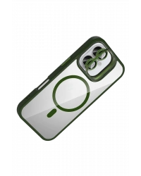 Joko Apple iPhone 17 Remim Lensli Magsafe Standlı Kapak - Koyu Yeşil
