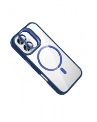 Joko Apple iPhone 17 Remim Lensli Magsafe Standlı Kapak - Lacivert