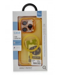 Joko iPhone 14 Pro Max Kılıf Flet Lens Magsafe Kapak - Turuncu