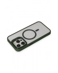 Joko iPhone 15 Pro Max Kılıf Roblox Lens Magsafe Standlı Kapak - Koyu Yeşil