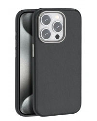 Joko iPhone 15 Pro Max Kılıf Wonder Deri Magsafe Kapak - Siyah